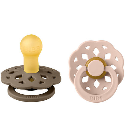 BIBS Böhmen Schnuller - 2er-Pack - Gr. 1 - Rund - Dark Oak/Blush