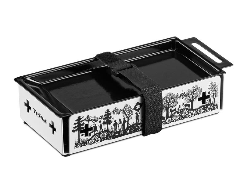 Trisa Teelicht-Raclette Kitchenette, Schwarz/Weiss Kerzen-Raclette