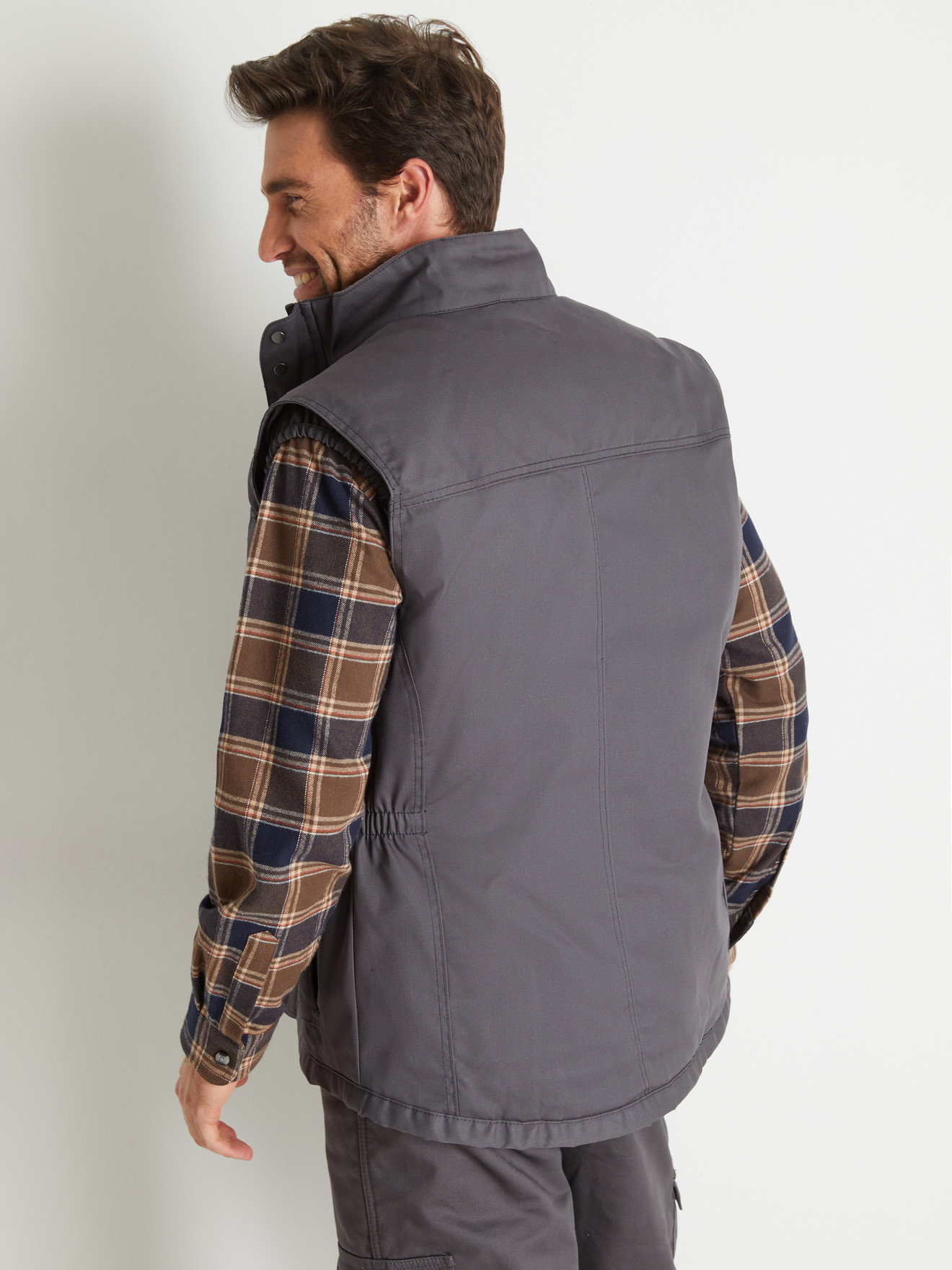 Blouson sans manches multipoches doublé