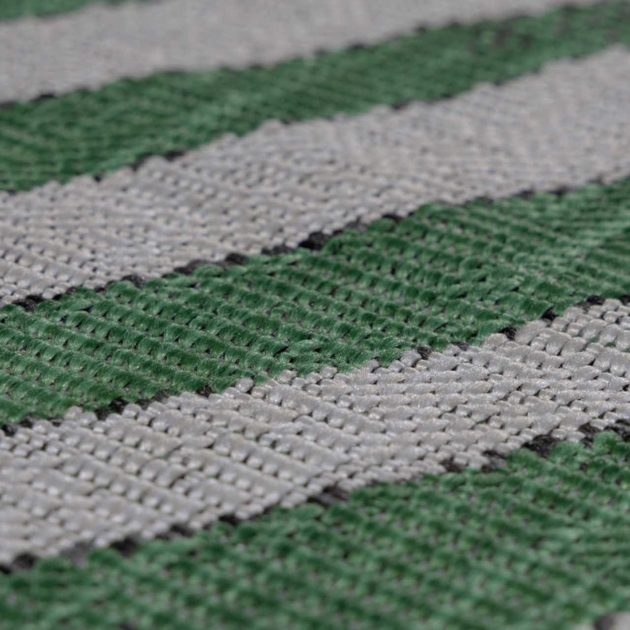 In Outdoor Teppich Beige, Vintage Design, Flachgewebe, Wetterfest