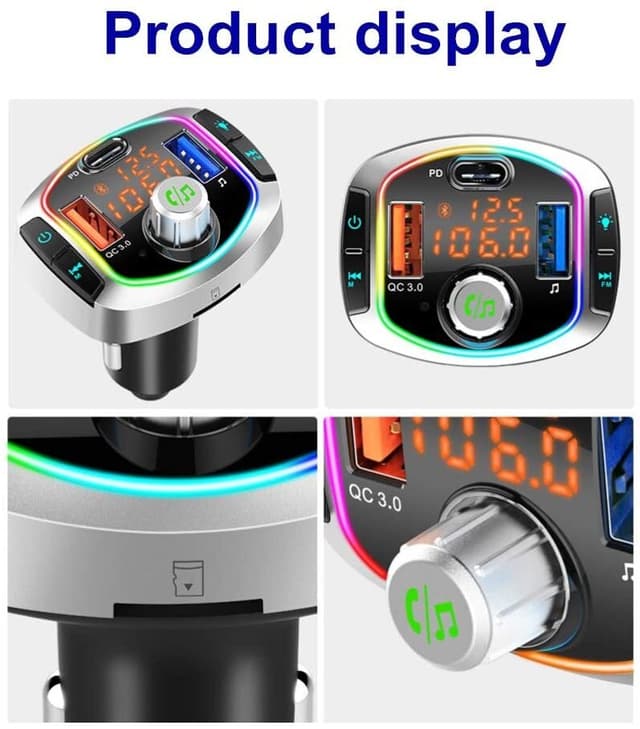 FM-sender og billader med LED