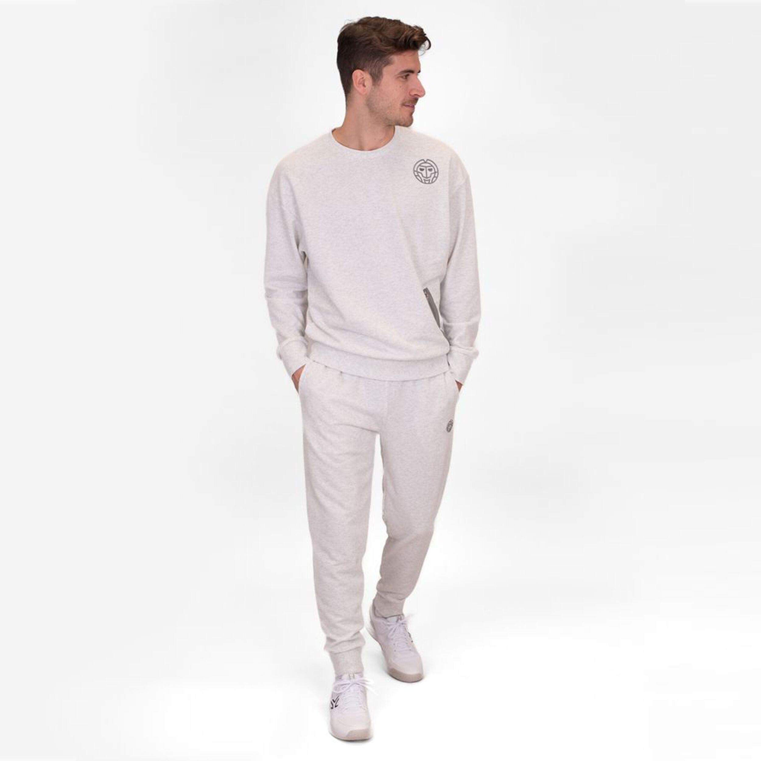 BIDI BADU Chill Wide Leg Pantalon Survêtement Hommes - Blanc