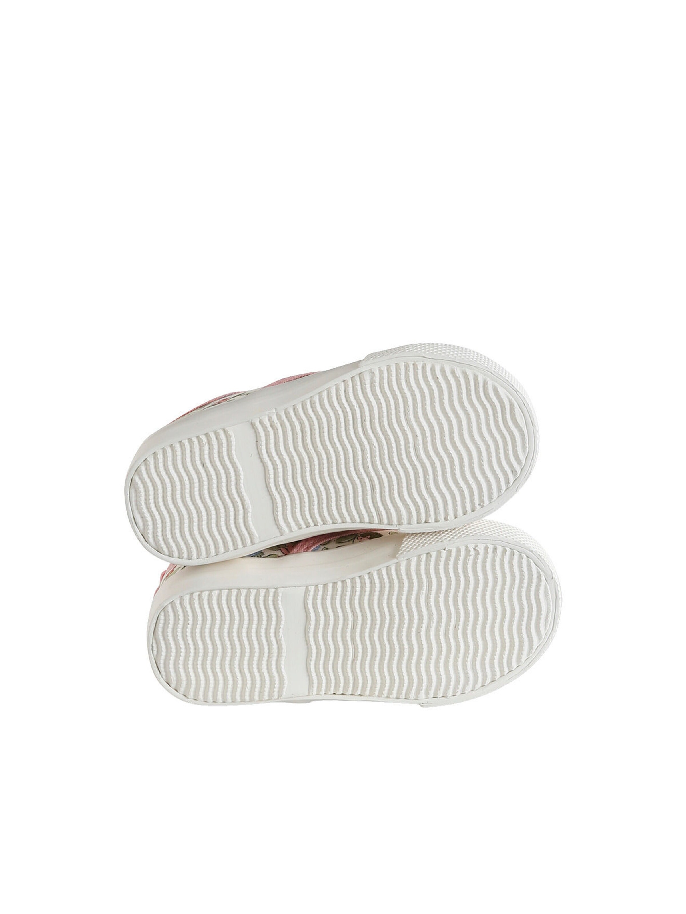 Vertbaudet Baby Stoff-Sneakers mit Gummizug rosa bedruckt