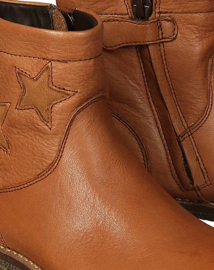 Leder-Boots STERNSTUNDE in cognac
