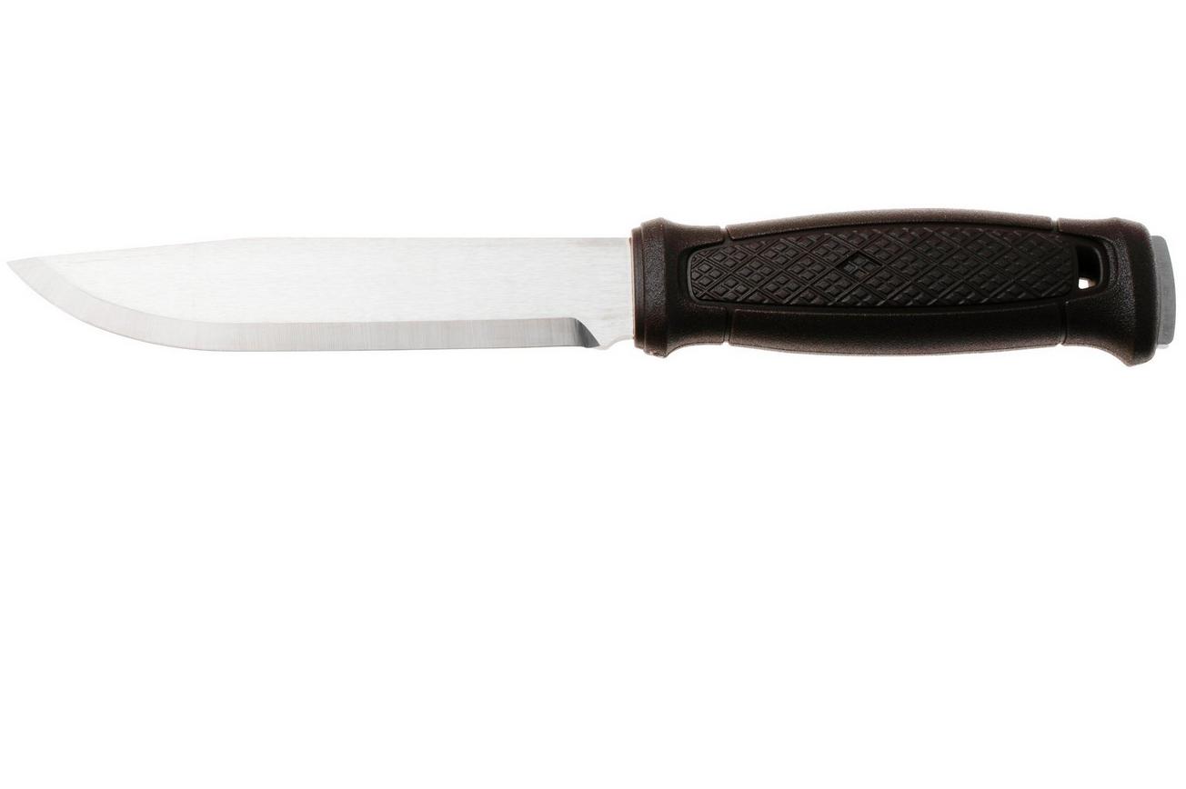 Morakniv Garberg Grand (S) 14641 Stainless Steel, Brown Polymer, bushcraftmes, leren foedraal