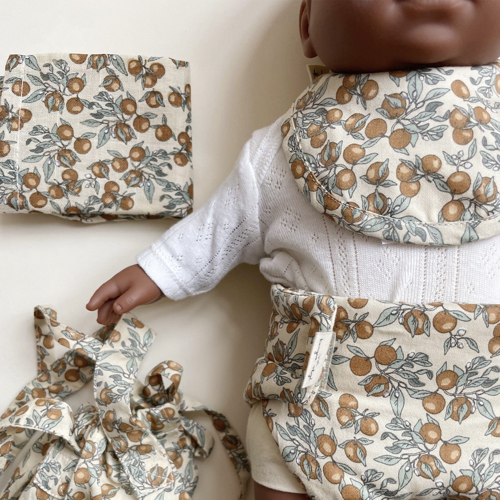 Puppen Wickelset Orangerie Beige