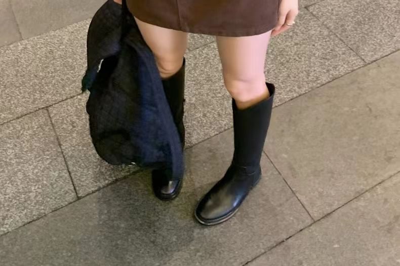 Eiffekee - Hoge taille effen skort