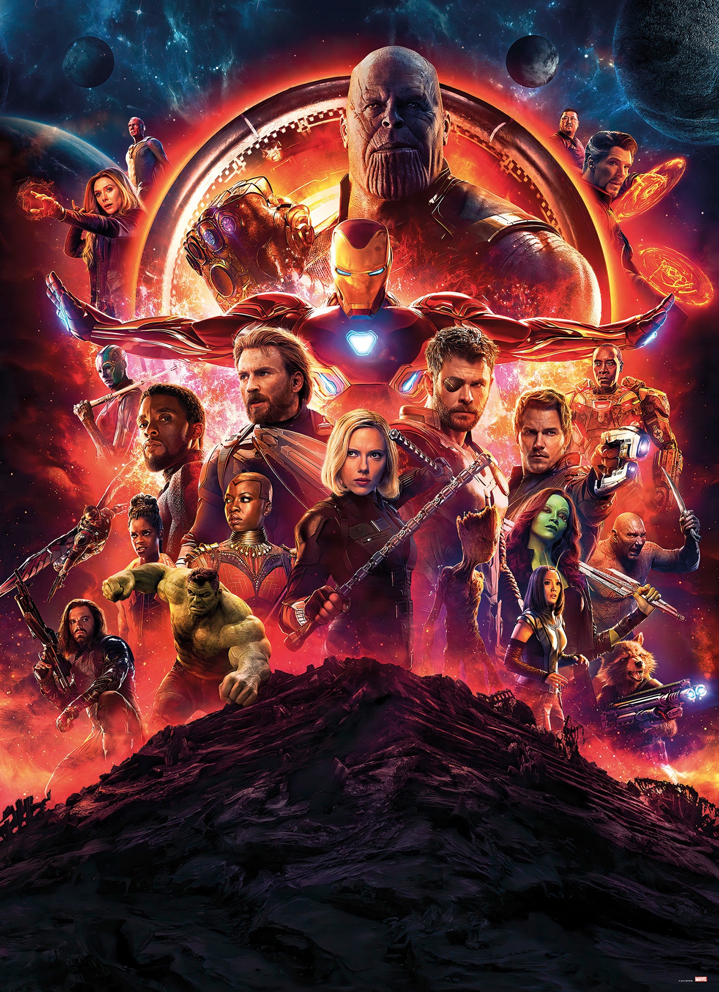Komar Fototapete »Avengers-Infinity-War-Movie-Poster - Grösse 184 x 254 cm« bedruckt glatt Kinderzimmer
