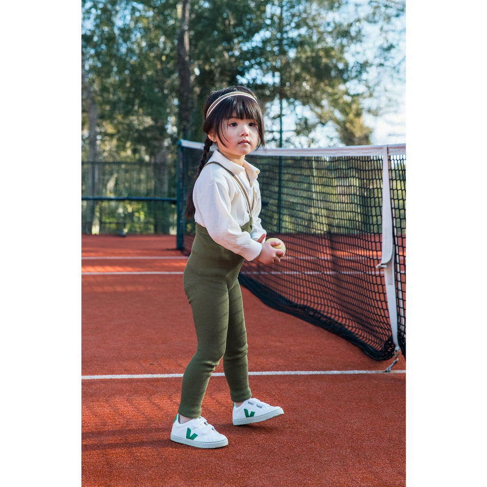 Køb Silly Silas Olive Striped Footless Tights