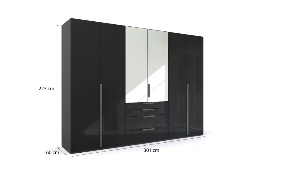 Drehtürenschrank 301 cm 6 Stück