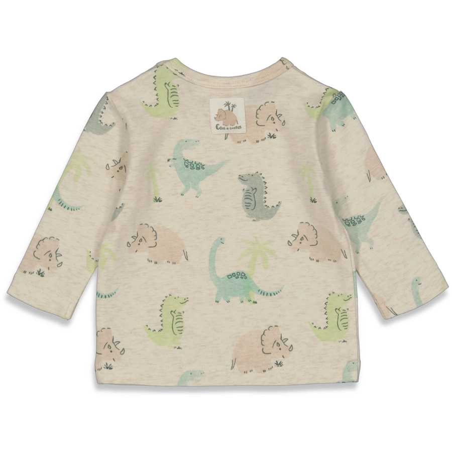 Feetje Langarmshirt AOP Cool-A-Saurus Sand Melange