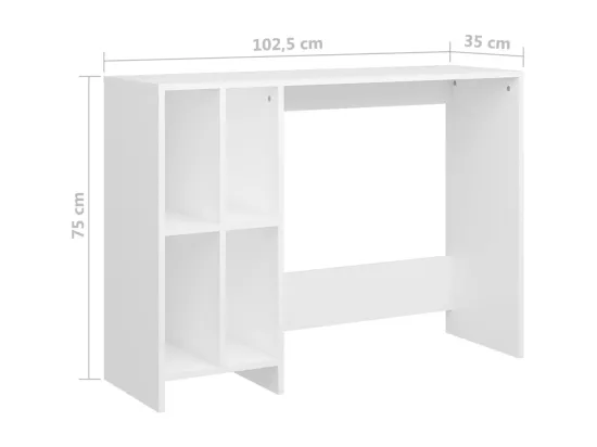 Bureau d'ordinateur portable blanc bois d'ingénierie