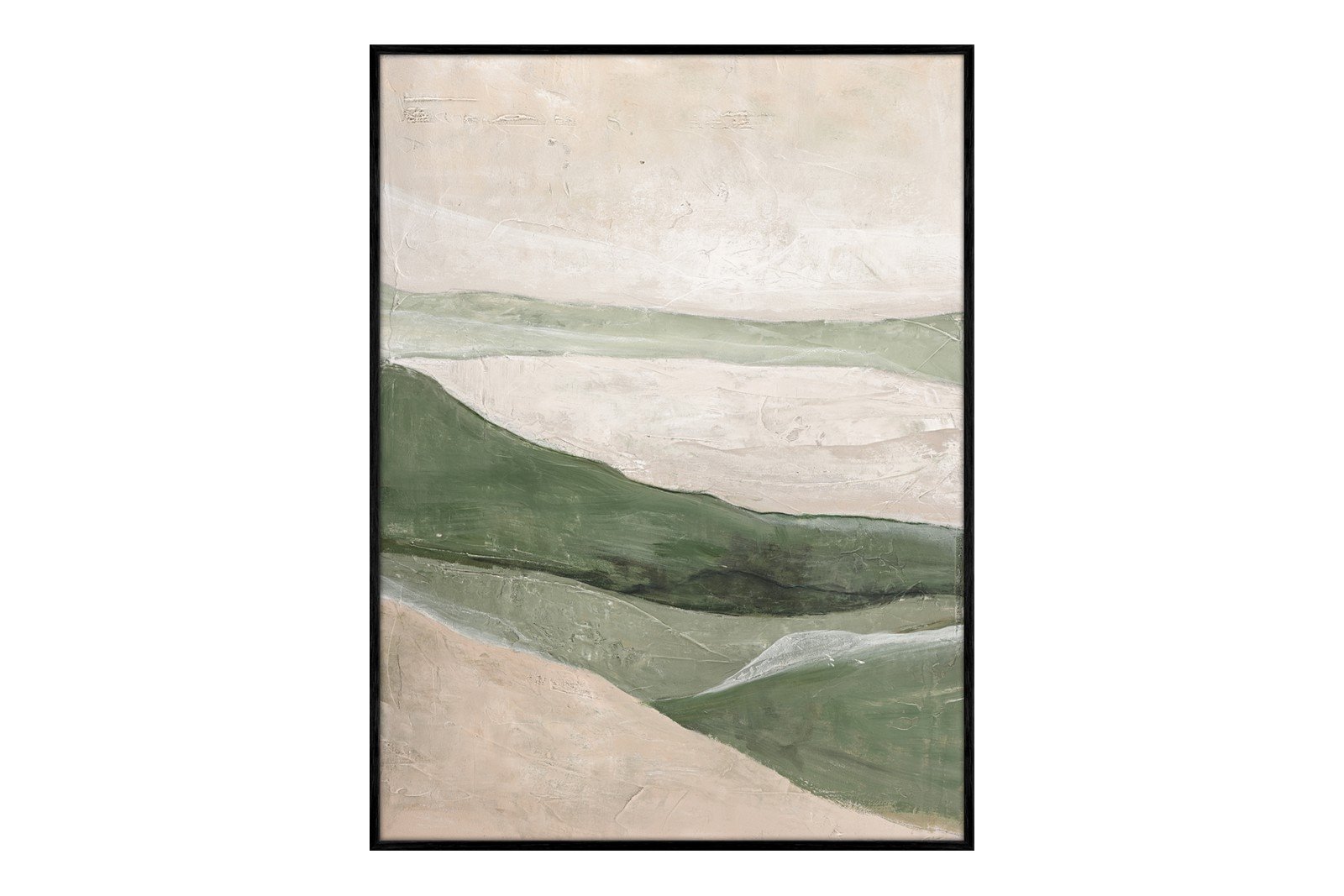 Green field 90x120 cm Black Frame