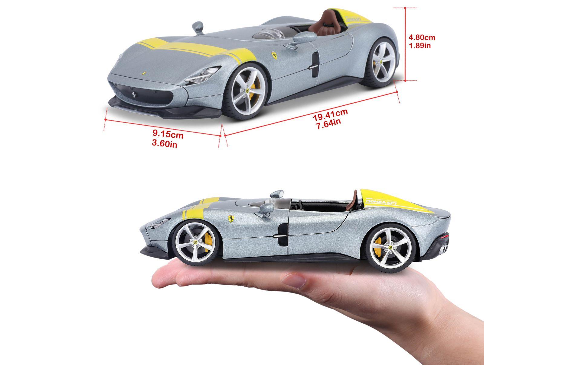Ferrari R&P Monza SP1 Silber 1:24Sammlermodell im Massstab 1:24