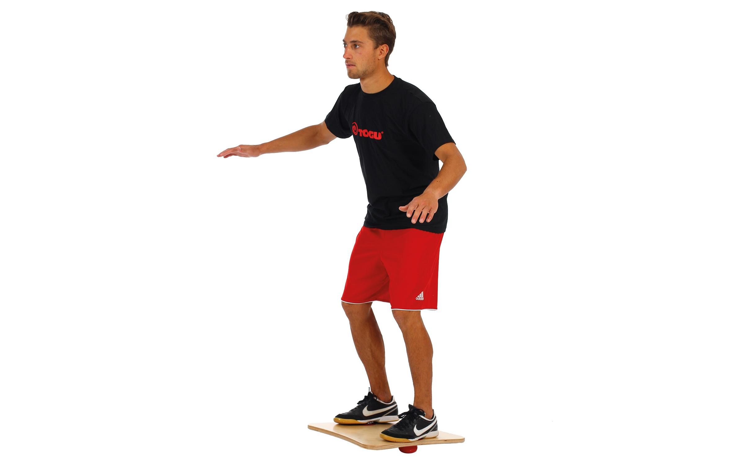 Balance Board Physiowippe Holz, Rot<br>Brett für Gleichgewichts-Übungen