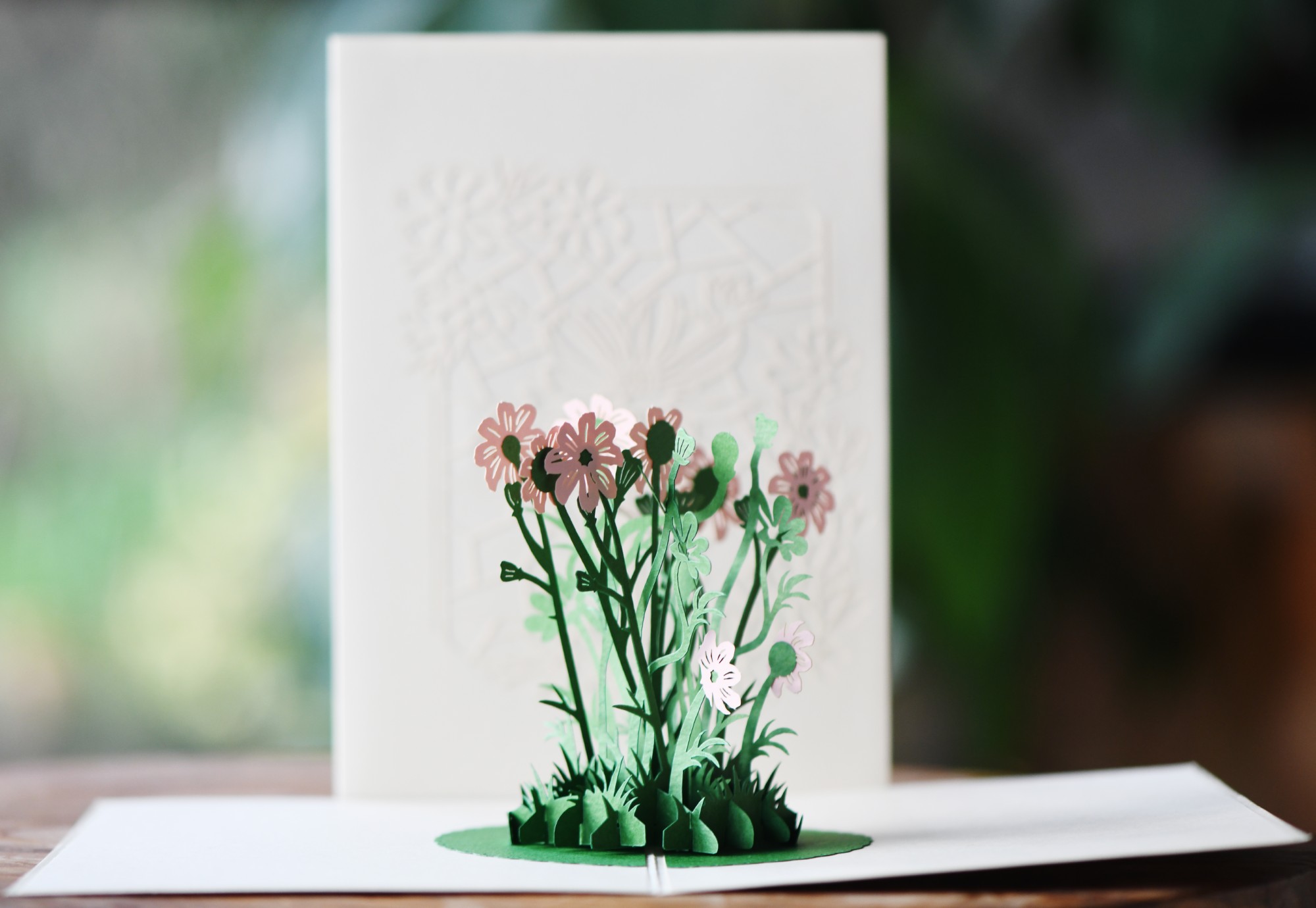 Pop-Up Karte 'Blumenwiese', flieder, L 18 cm, B 13 cm günstig bestellen