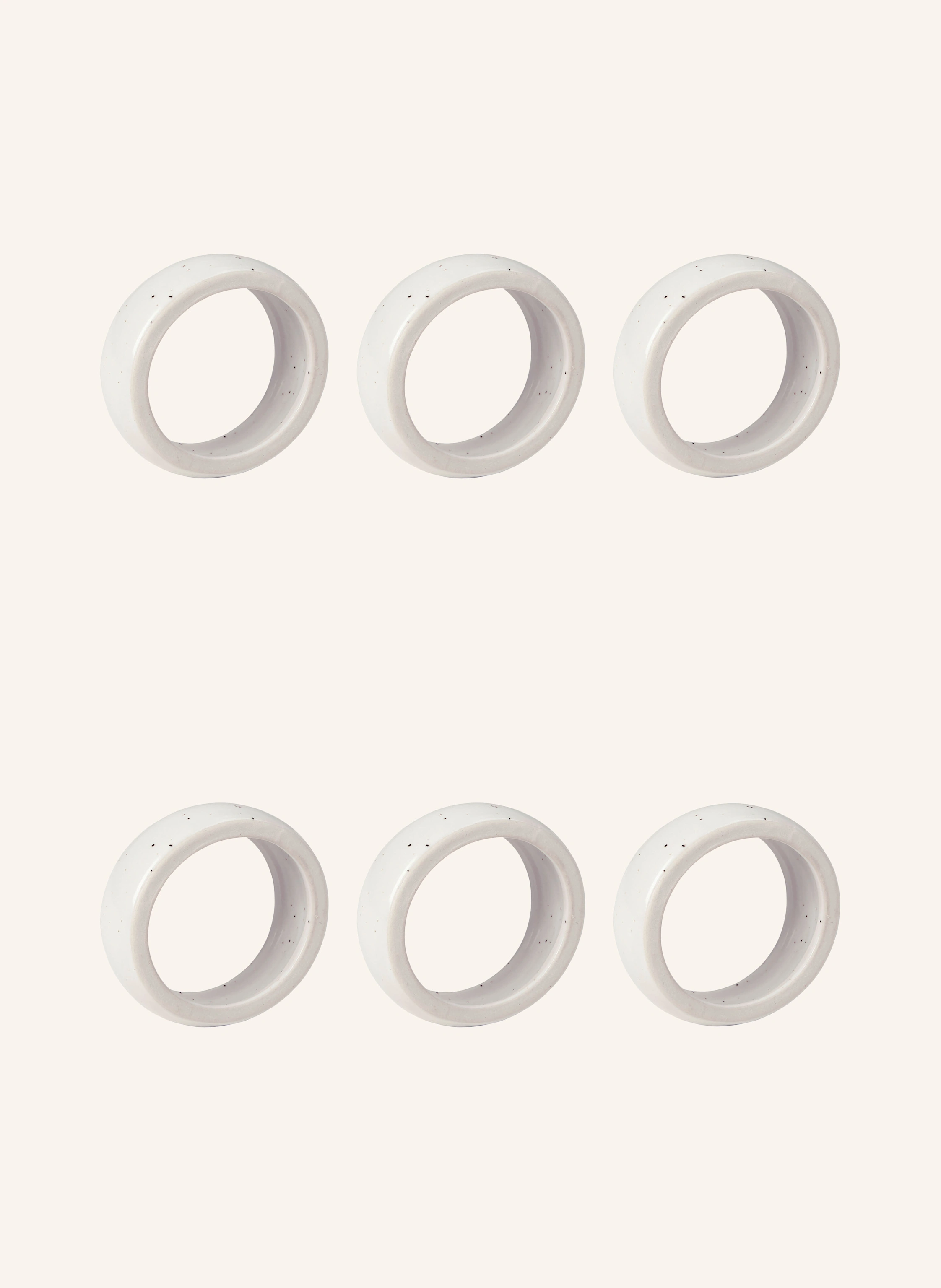 BROSTE COPENHAGEN 6er-Set Serviettenringe NORDIC VANILLA