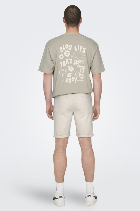 Only & Sons ecru heren korte broek