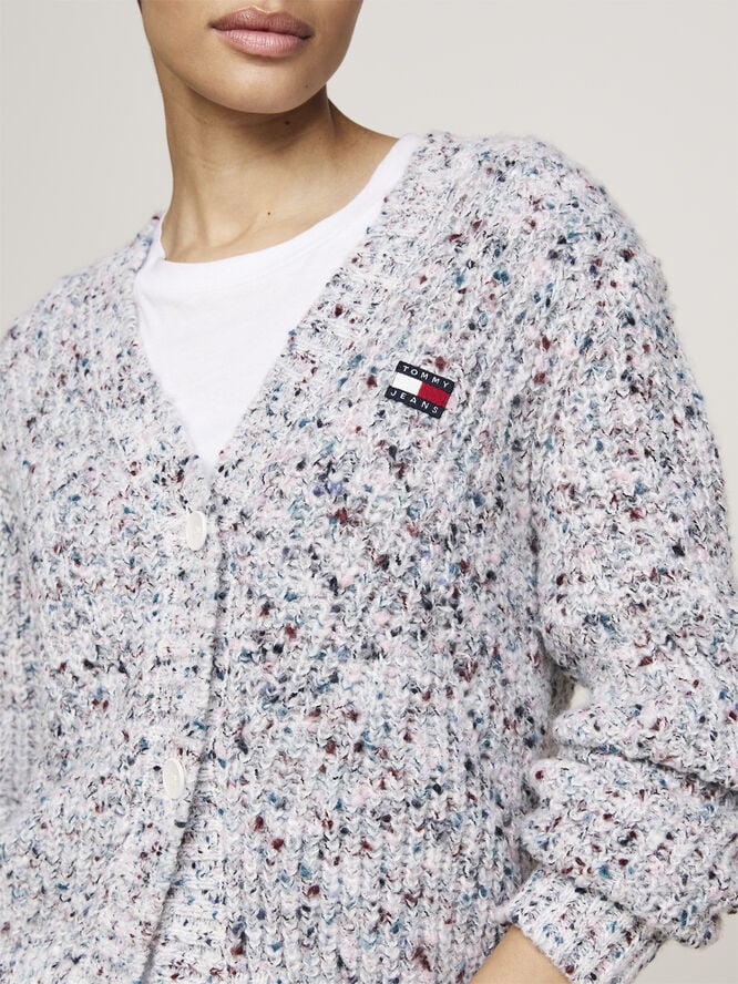 Tommy Hilfiger TJW MARLED YARN CARDIGAN Ancient white