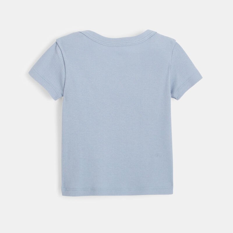 T-shirt manches courtes bébé en coton bio bleu Absorba Bleu