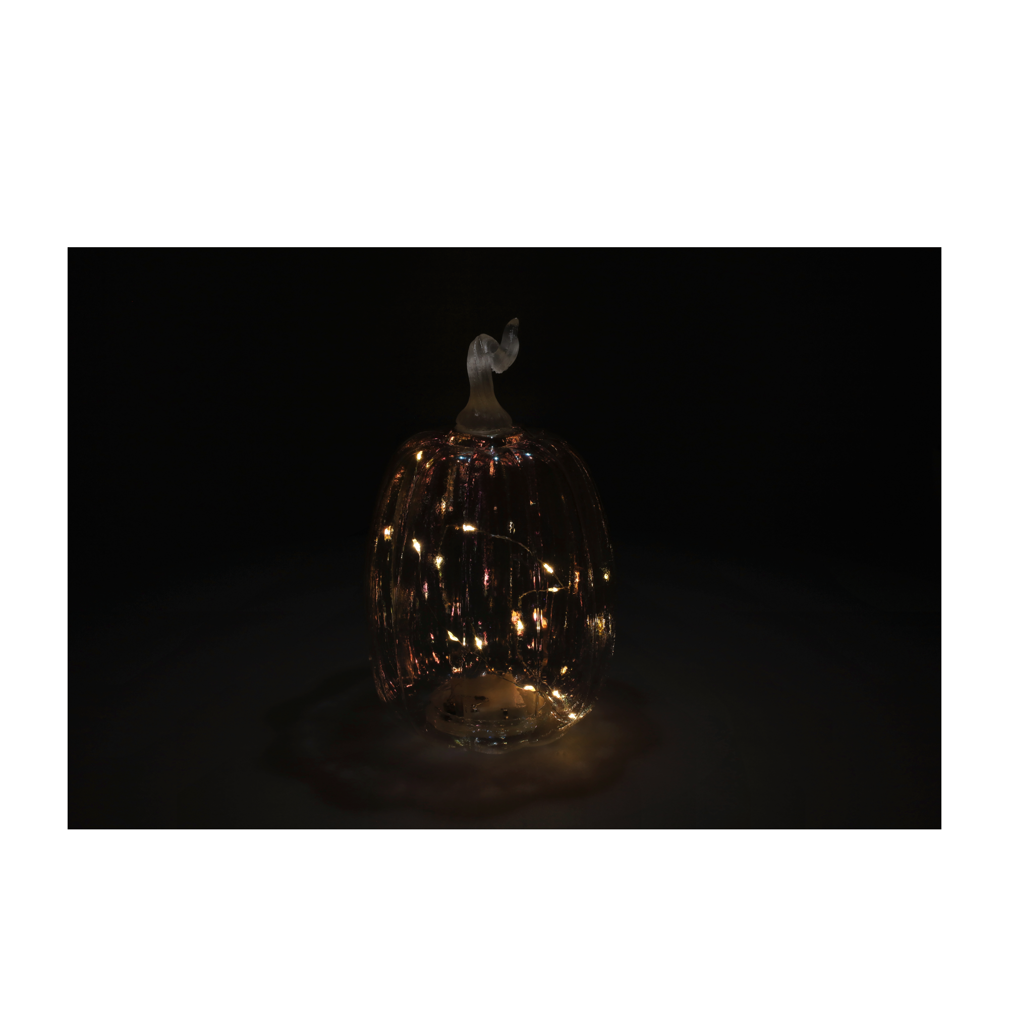(14x22cm) 12 LED's Kürbis Lampe Herbst Accessoire Thanksgiving Home Deko zum Aufstellen (Batteriebetrieben) - Warmweiss