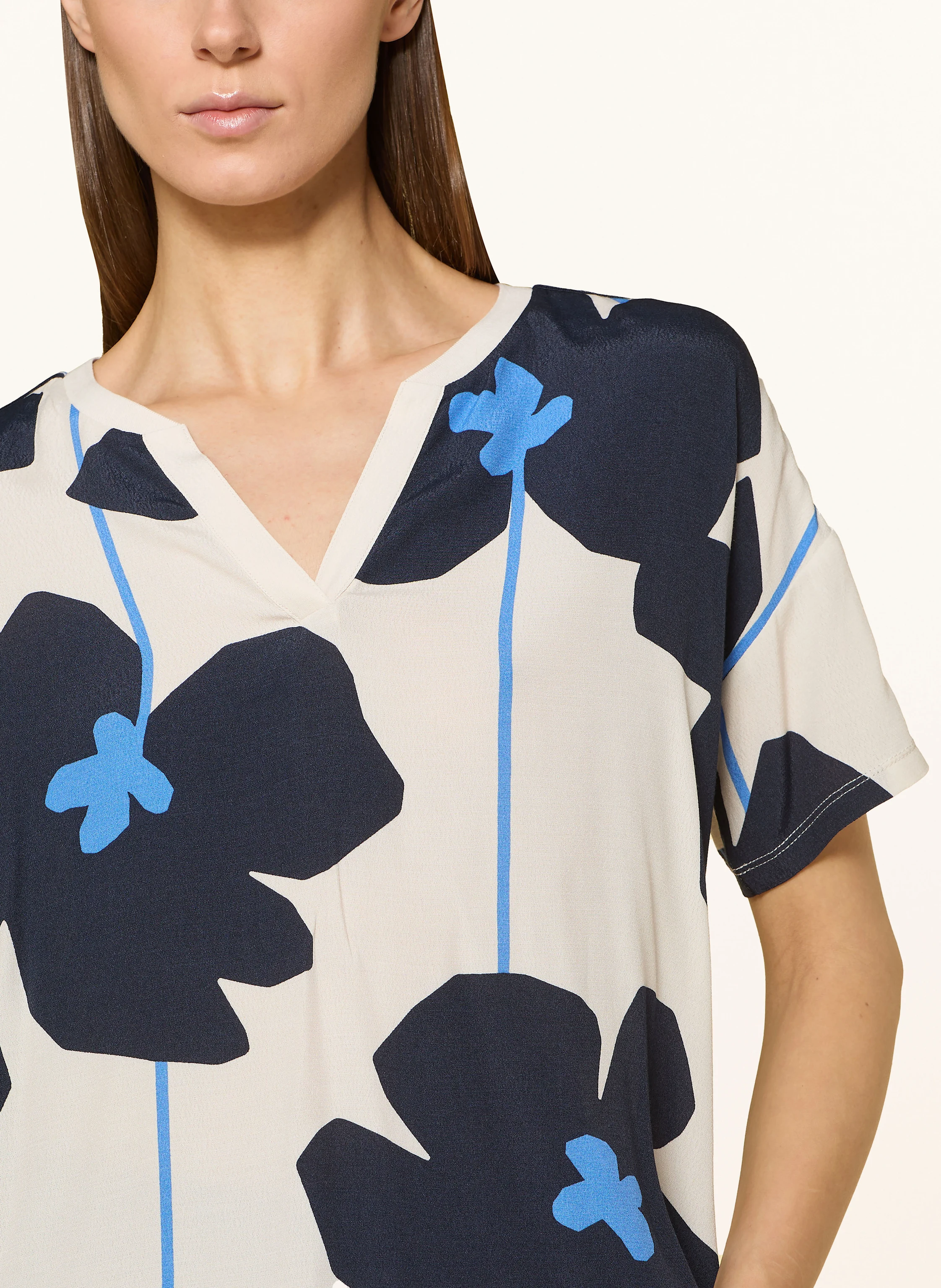 oui Blusenshirt im Materialmix