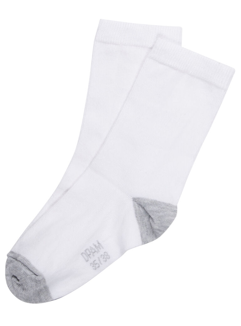 Chaussette garçon blanche et grise