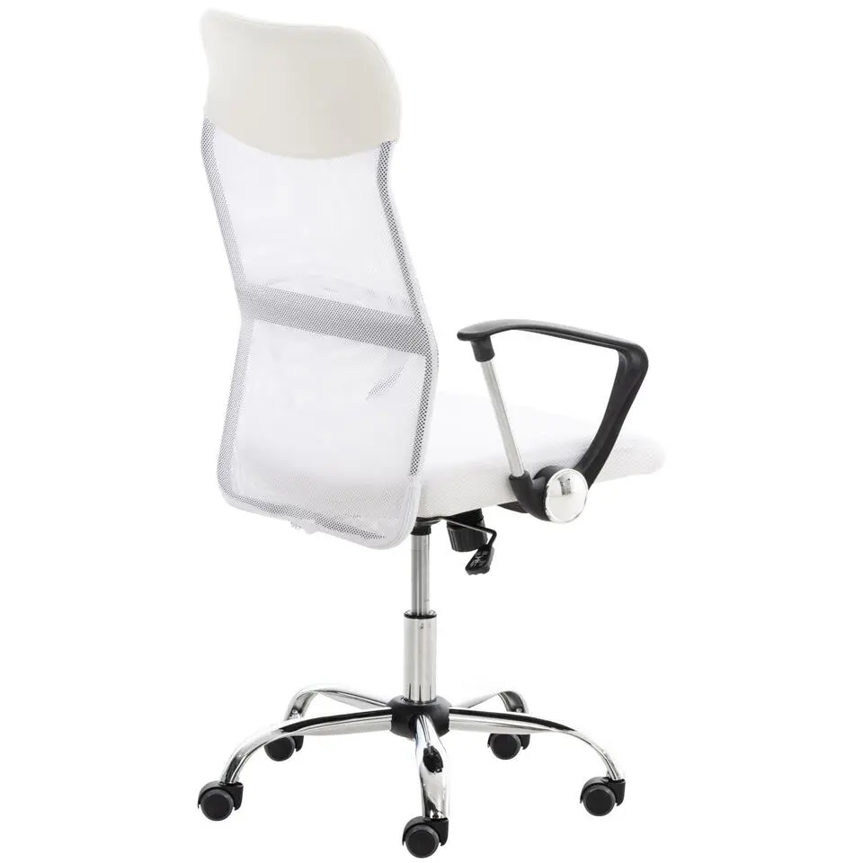 CLP Bureaustoel Washington chroom Frame - Kunstleer - wit