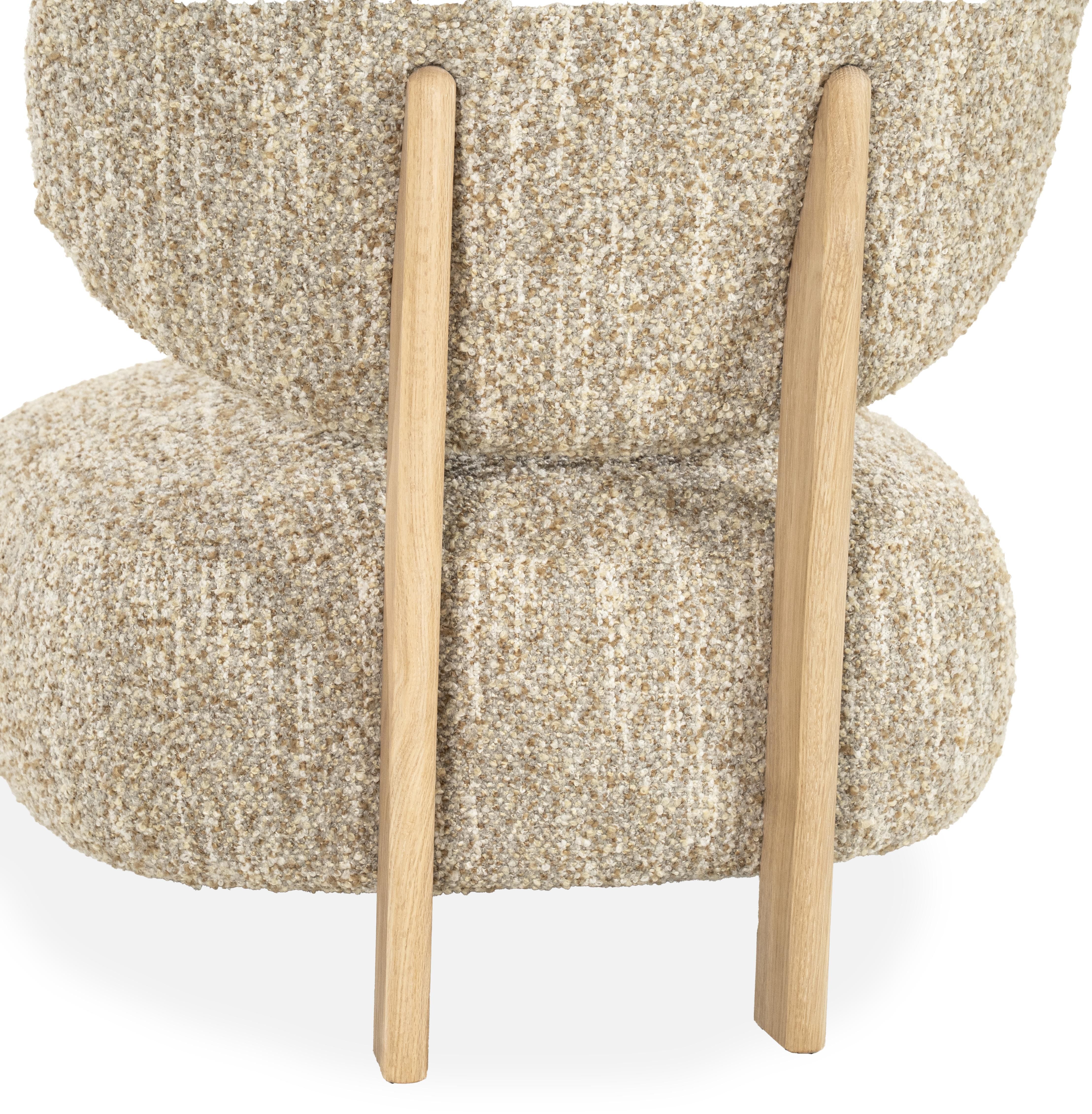 Fauteuil Beige bay naturel 96507 Reza B75 x D80 x H76.5 cm