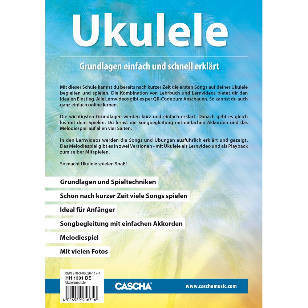 Cascha HH 1301 DE Ukulele - Schnell und einfach lernen (Duitstalig)