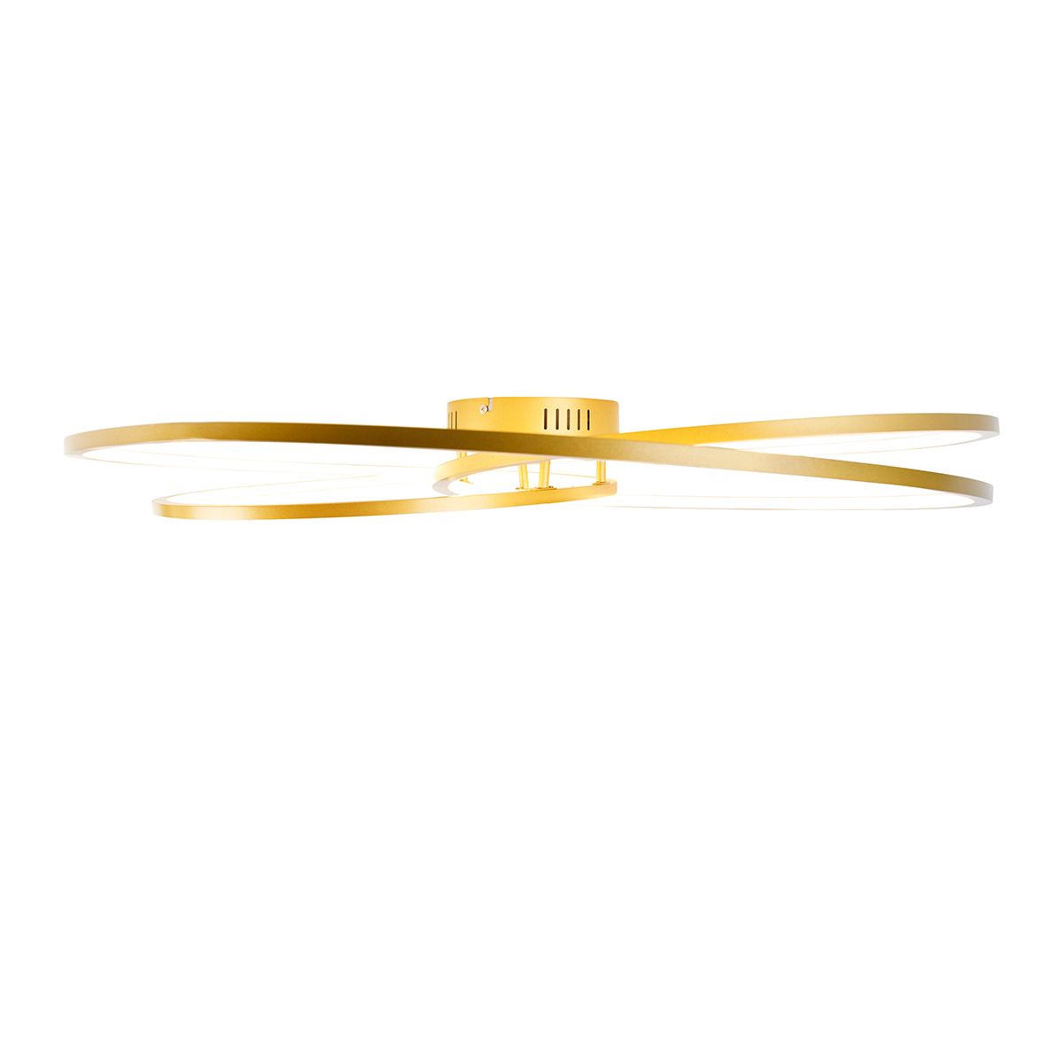 Plafondlamp goud 78 cm incl. LED 3 staps dimbaar - Rowin