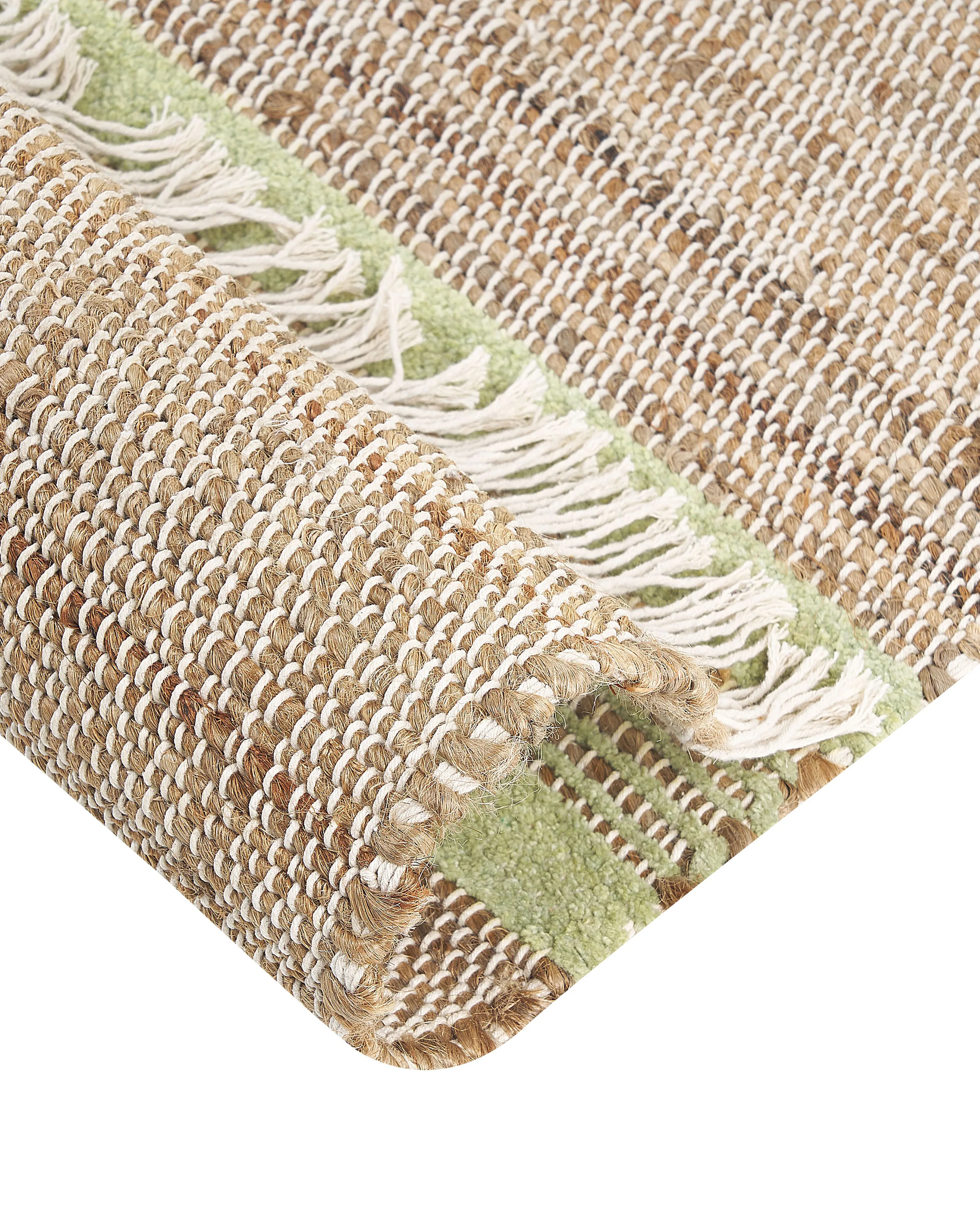 Vloerkleed TALPUR Lichtgroen 80 x 300 cm Jute
