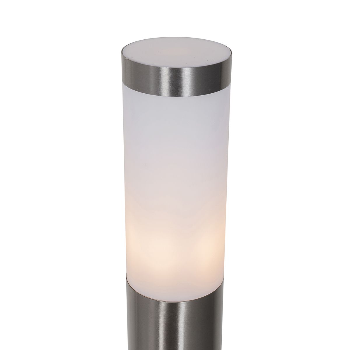 Buitenlamp staal met opaal glas met grondpin en kabelmof 80cm IP44 - Rox