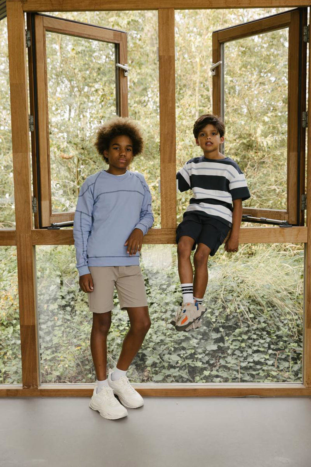 LEVV regular fit casual short KERIL kameel