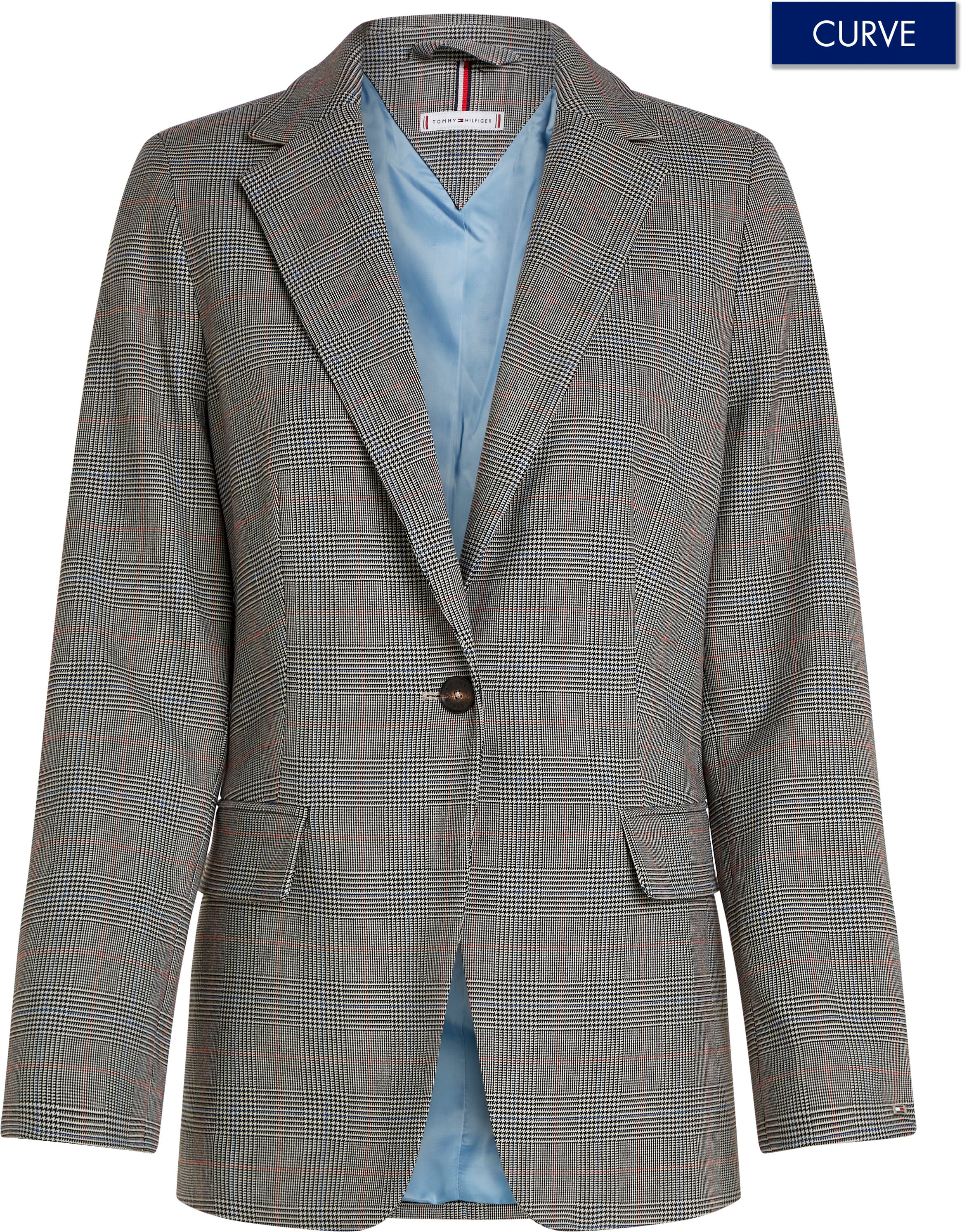 Tommy Hilfiger Curve Kurzblazer »CRV POW CHECK REGULAR BLAZER«, Grosse Grössen