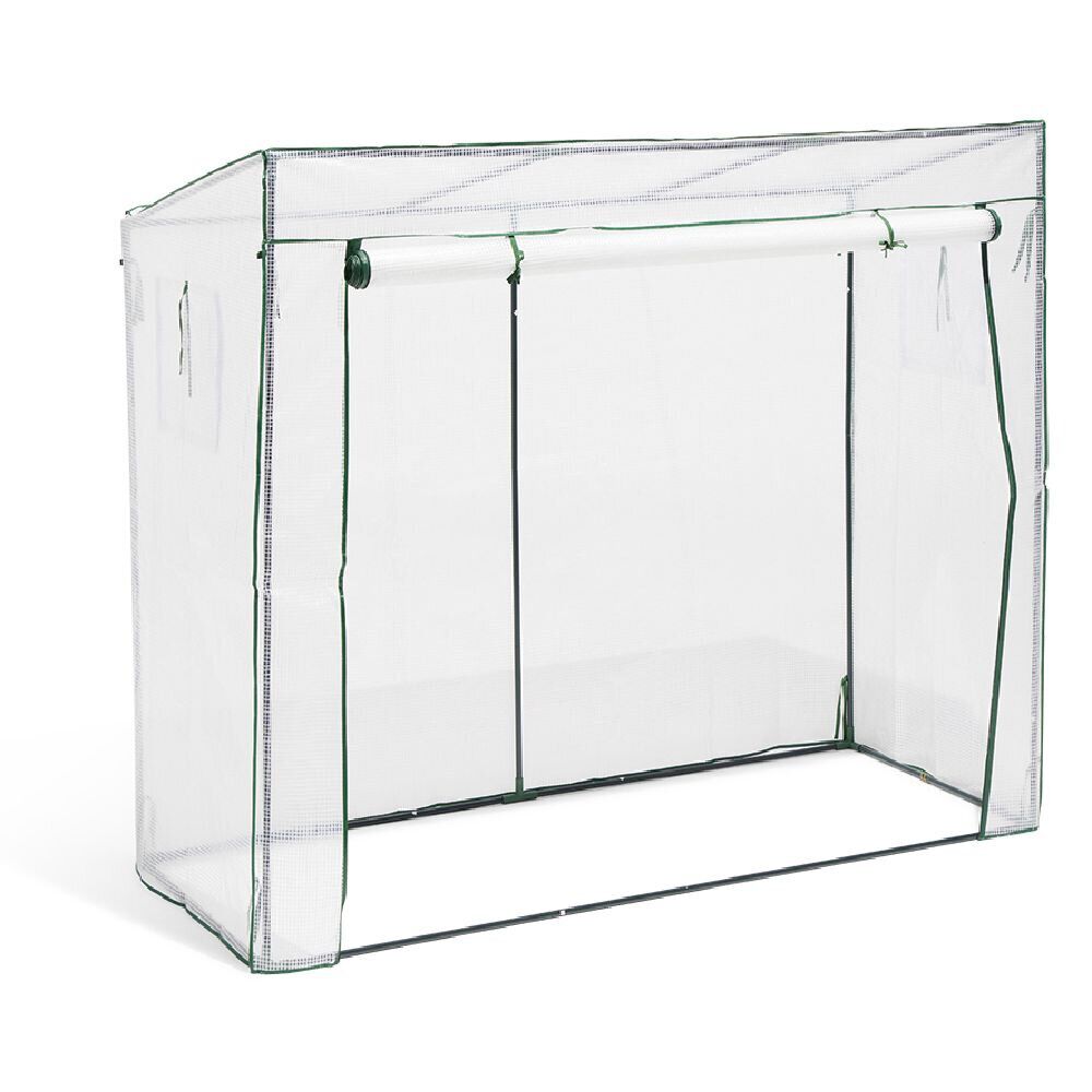 Serre à tomates transparente et verte 200x80xH169cm - 1,6m²