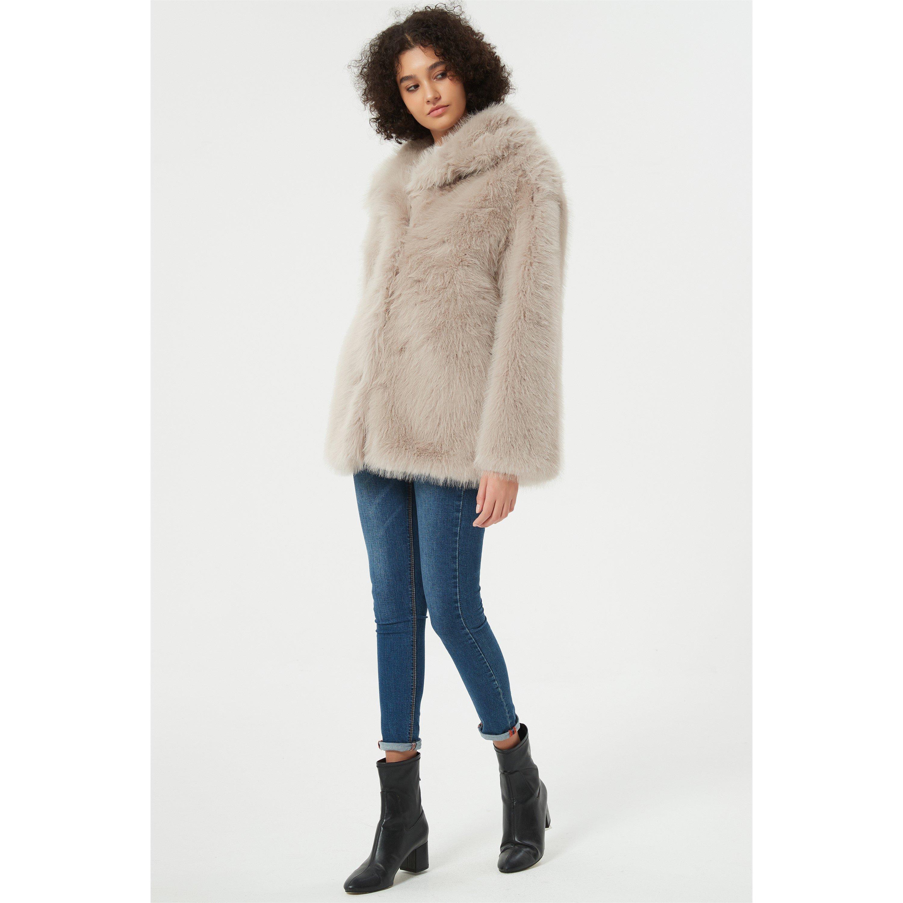 Be You B Faux Fur Fluffy Coat
