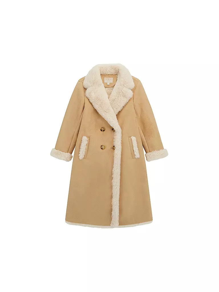 GUESS Mädchen Shearling Mantel beige
