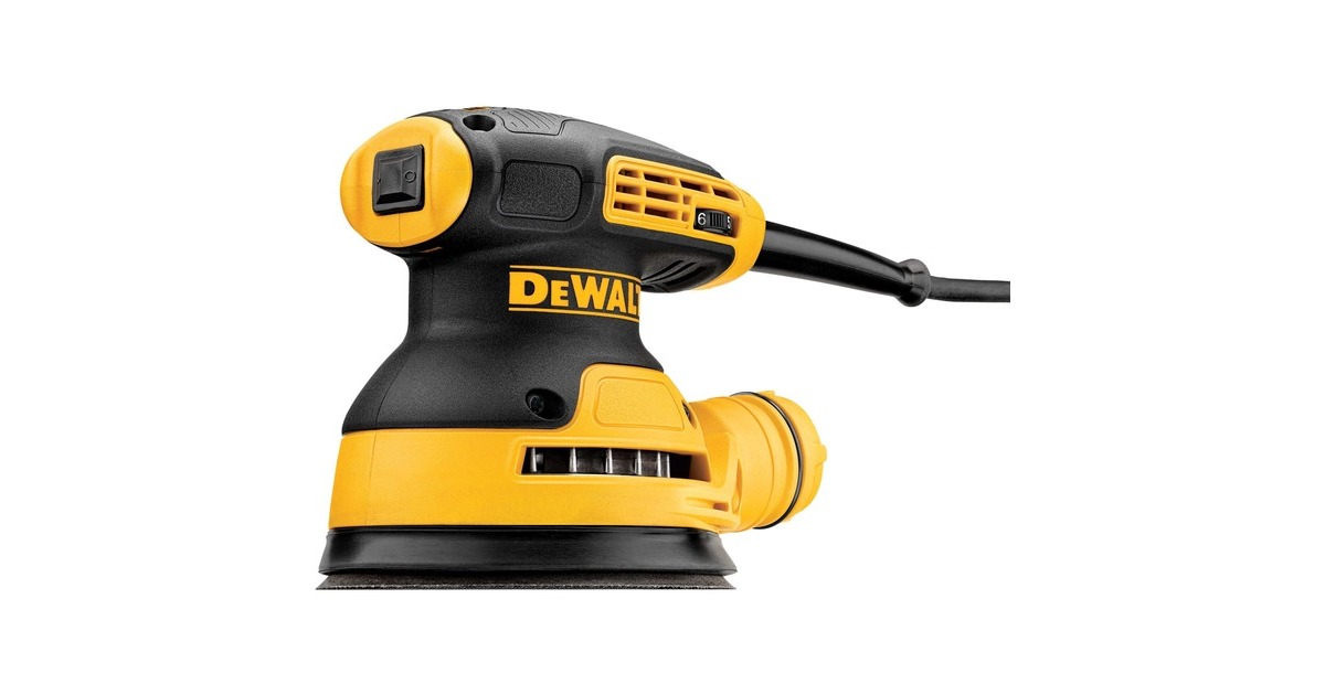 DEWALT280W Excentrische schuurmachine 125mm DWE6423  (Geel/zwart)