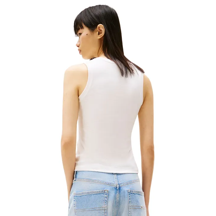Tommy Hilfiger Essential Ribbed Flag Embroidery Slim Tanktop Dames