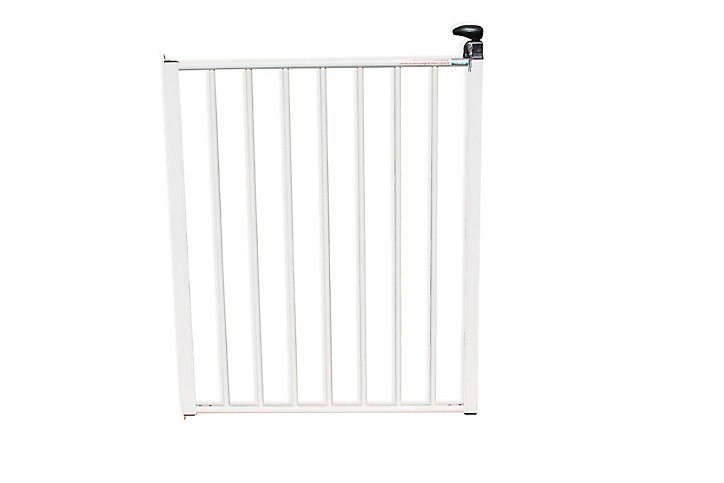 Portillon à barreaux pour barrière de piscine en aluminium blanc