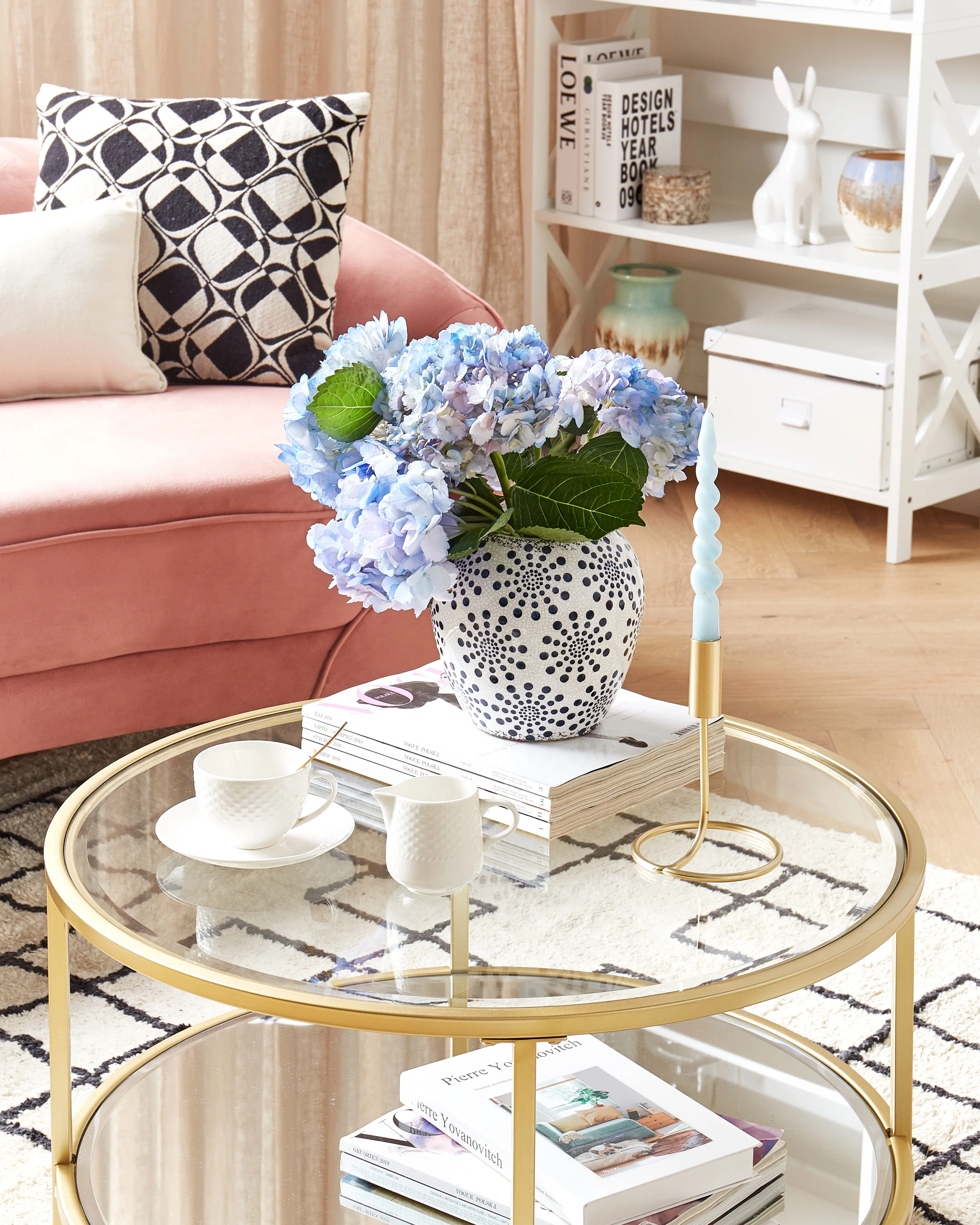 Salontafel BIRNEY Veiligheidsglas Goud
