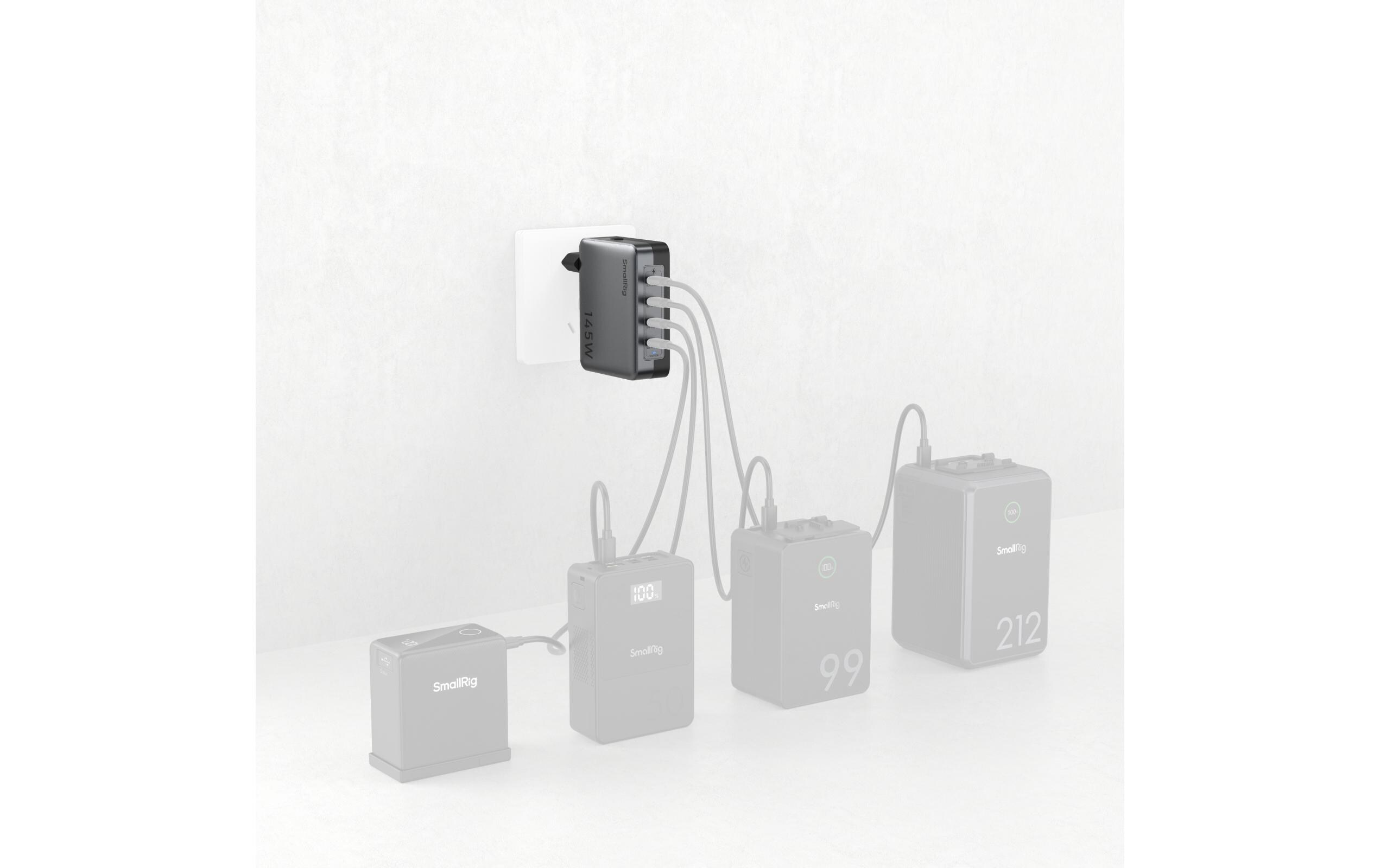 USB-Wandladegerät 145W 4-Port PDHocheffizienter und vielseitiger Stromadapter mit vier USB-C-Anschlüssen