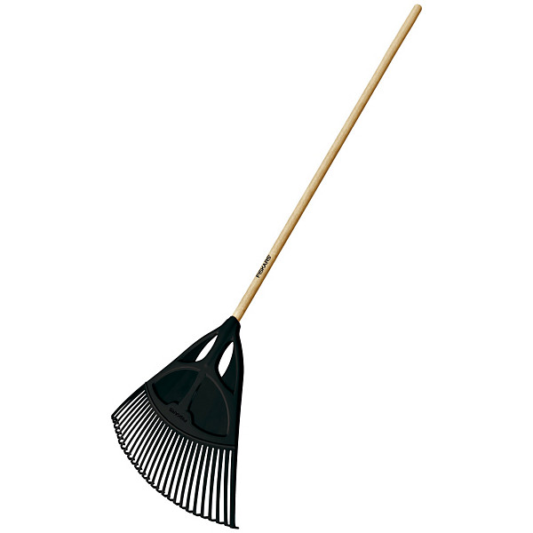 Râteau à feuilles 27 dents plates Fiskars tête extra large 65 cm vert