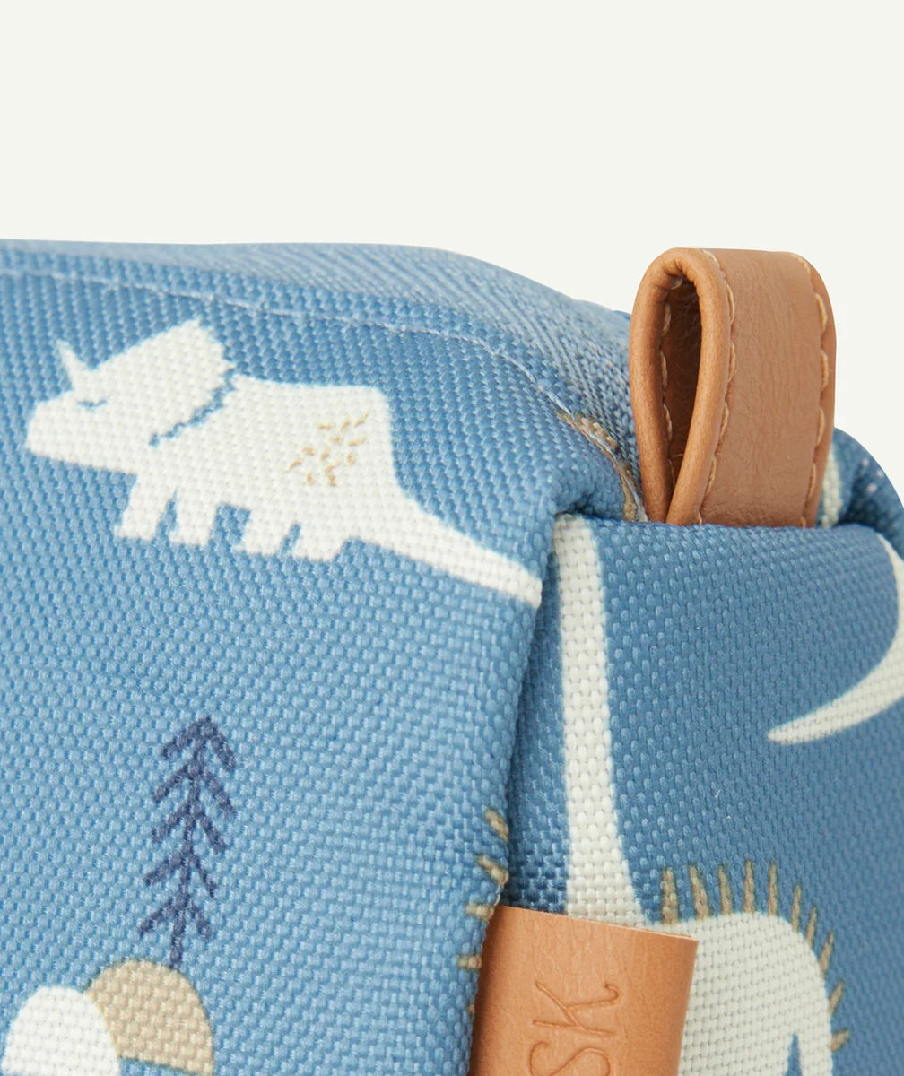 FRESKTROUSSE BLEUE IMPRIMÉE DINOSAURES EN PLASTIQUE RECYCLÉ ENFANT