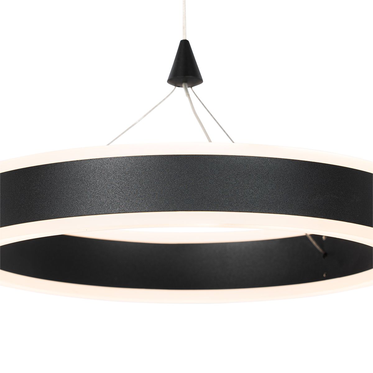 Hanglamp zwart 30 cm incl. LED 3-staps dimbaar - Lyani
