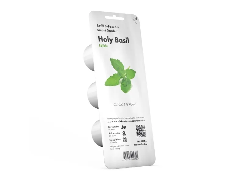 Click & Grow SGR66x3, Spiselig plante, Basilikum, Genopfyldning, Hurtig producent (3-5 uger), 7 - 14 dage, 3 måned(er)