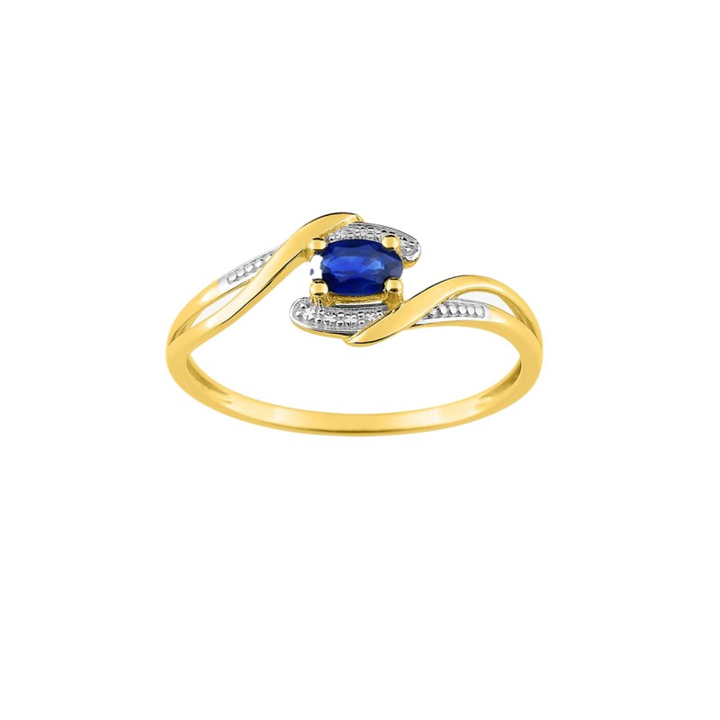 Bague Femme - saphir - Or 9 Carats