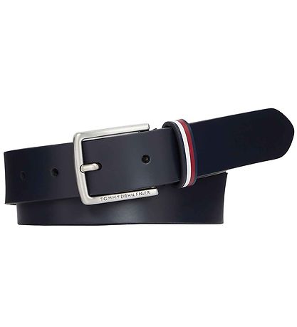 Tommy Hilfiger Gürtel - Leather Belt - Navy Blue