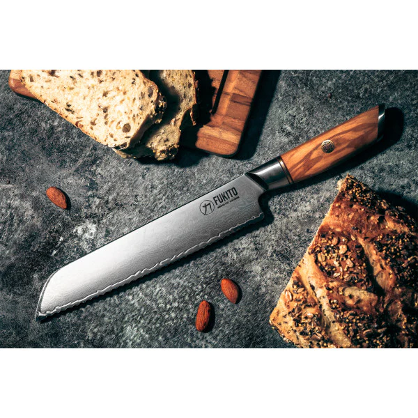 Couteau Fukito Olive Damas modèle Pain 21cm Fukito